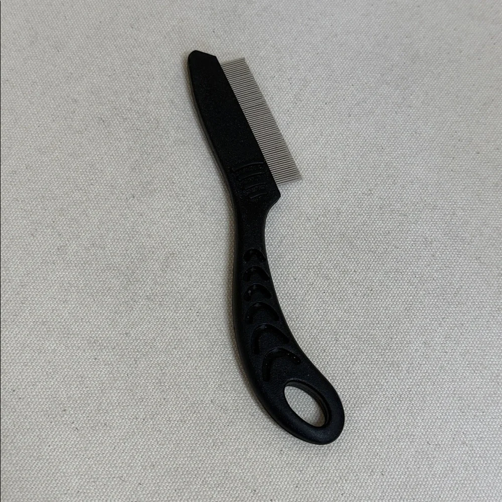 Flea and Tick Black Grooming Comb For Dogs Or Cats